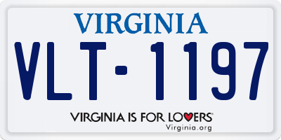 VA license plate VLT1197