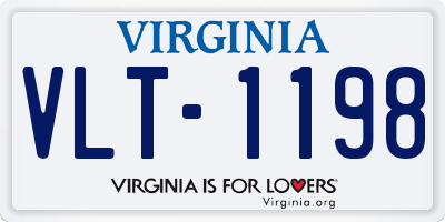 VA license plate VLT1198