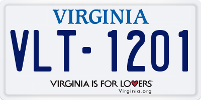 VA license plate VLT1201