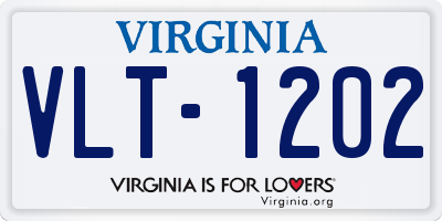 VA license plate VLT1202