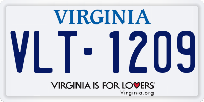VA license plate VLT1209