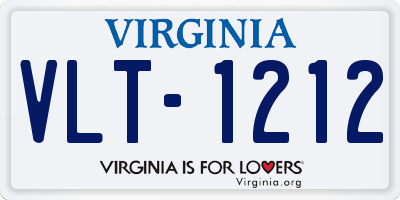 VA license plate VLT1212