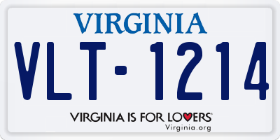 VA license plate VLT1214