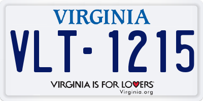 VA license plate VLT1215