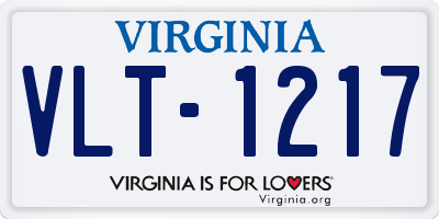 VA license plate VLT1217