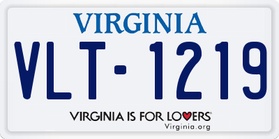 VA license plate VLT1219