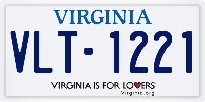 VA license plate VLT1221