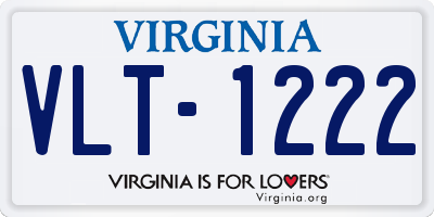 VA license plate VLT1222