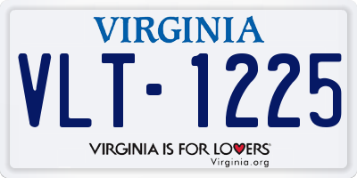 VA license plate VLT1225