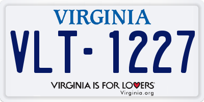 VA license plate VLT1227