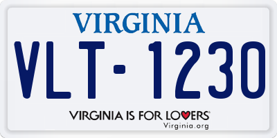 VA license plate VLT1230