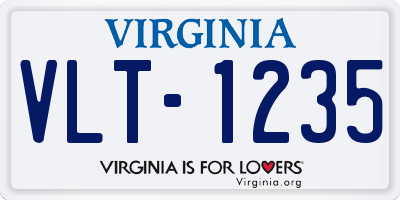 VA license plate VLT1235