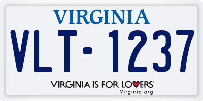 VA license plate VLT1237