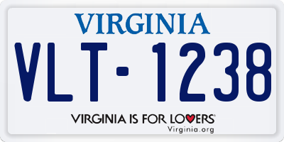 VA license plate VLT1238