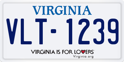 VA license plate VLT1239