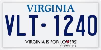 VA license plate VLT1240
