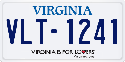VA license plate VLT1241