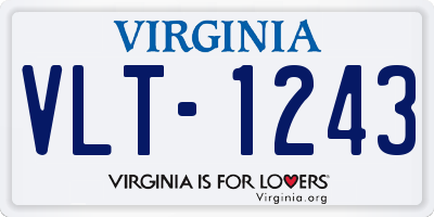 VA license plate VLT1243