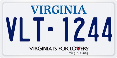VA license plate VLT1244
