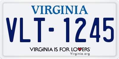 VA license plate VLT1245