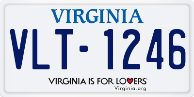 VA license plate VLT1246