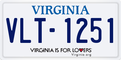 VA license plate VLT1251