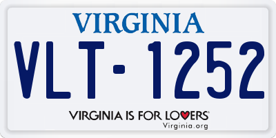 VA license plate VLT1252