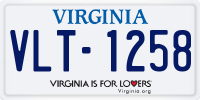 VA license plate VLT1258