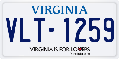 VA license plate VLT1259