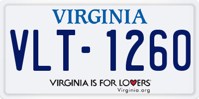 VA license plate VLT1260
