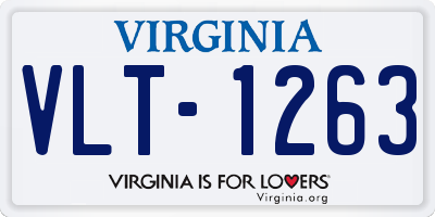 VA license plate VLT1263