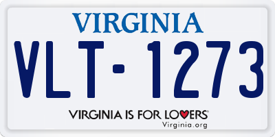 VA license plate VLT1273