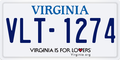VA license plate VLT1274