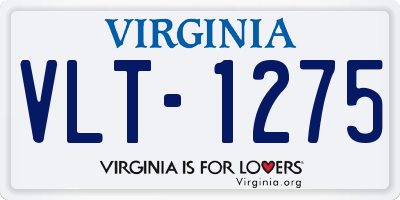 VA license plate VLT1275