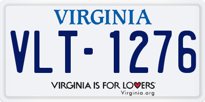 VA license plate VLT1276