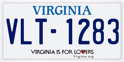 VA license plate VLT1283