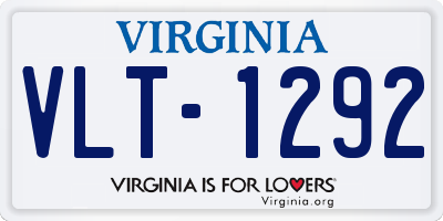 VA license plate VLT1292