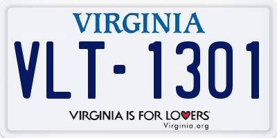 VA license plate VLT1301