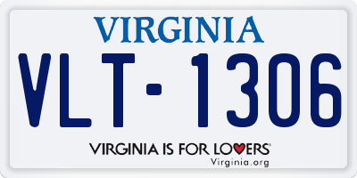 VA license plate VLT1306