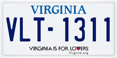VA license plate VLT1311