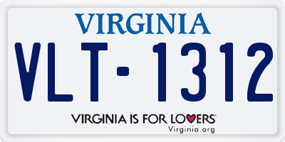 VA license plate VLT1312