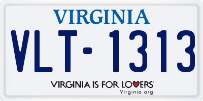 VA license plate VLT1313