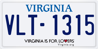 VA license plate VLT1315