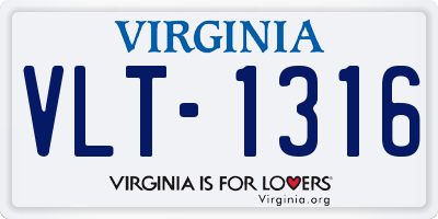 VA license plate VLT1316