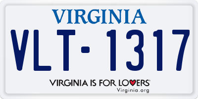 VA license plate VLT1317
