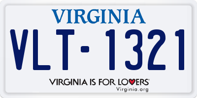 VA license plate VLT1321