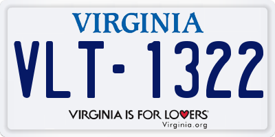 VA license plate VLT1322