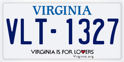 VA license plate VLT1327