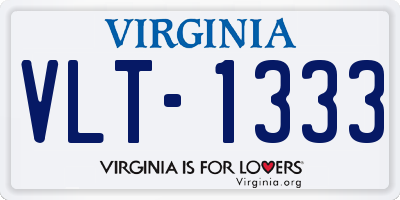 VA license plate VLT1333