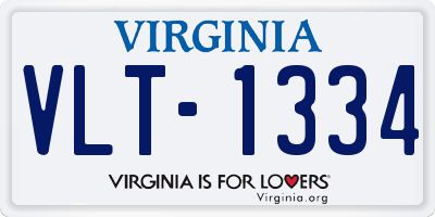 VA license plate VLT1334